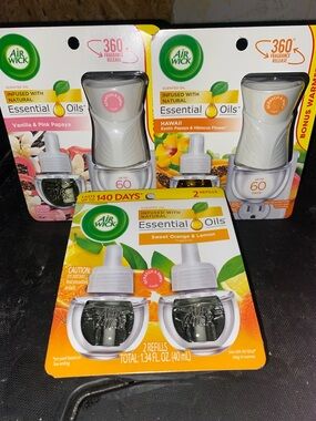 Air Wick Essential Oils Plug-In Refills - Sweet Orange & Lemon (2 Pack)